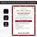auction display signs template